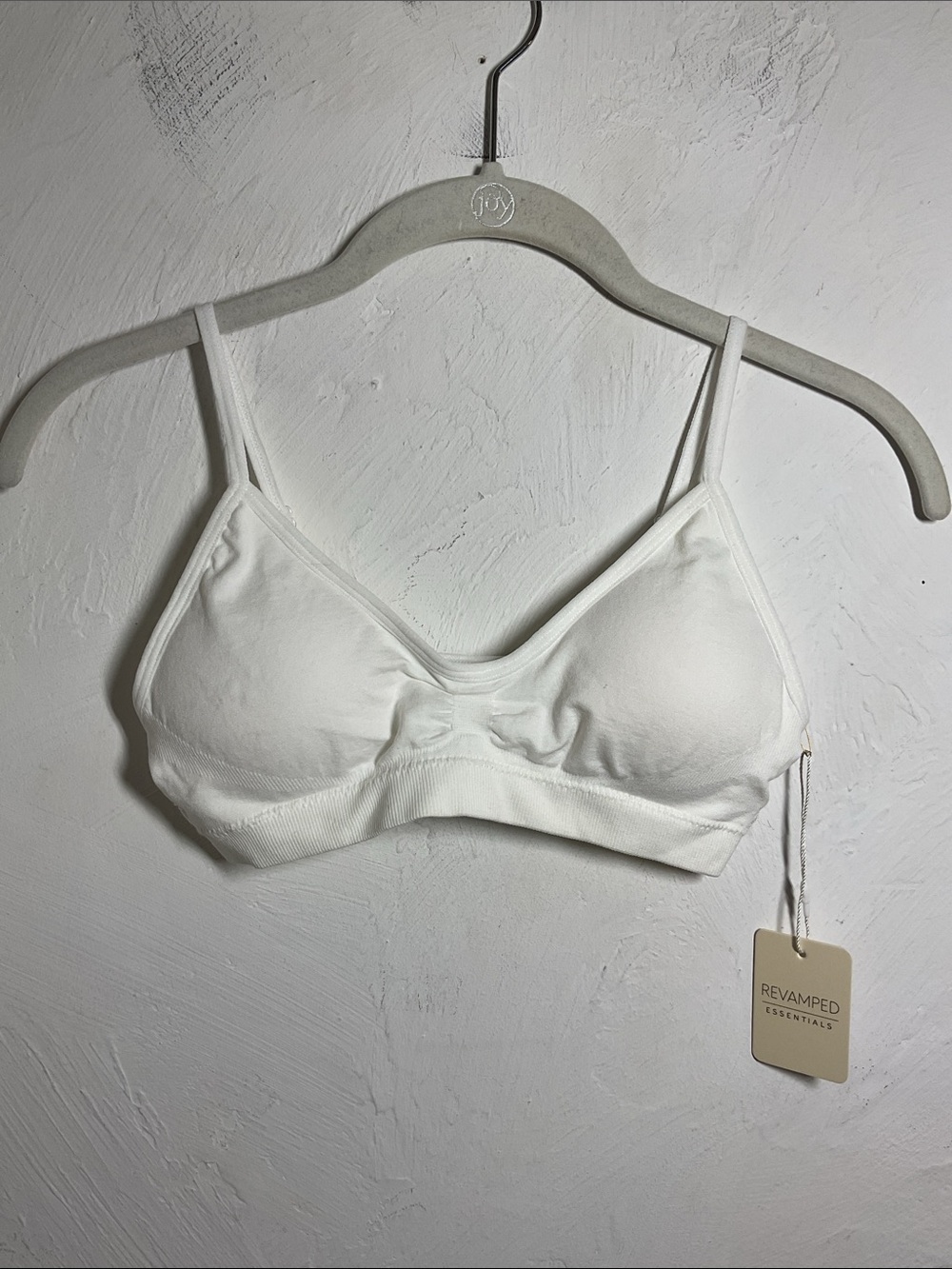 Sale! Revamped Essentials White Seamless Bralette Size XS/S NWT